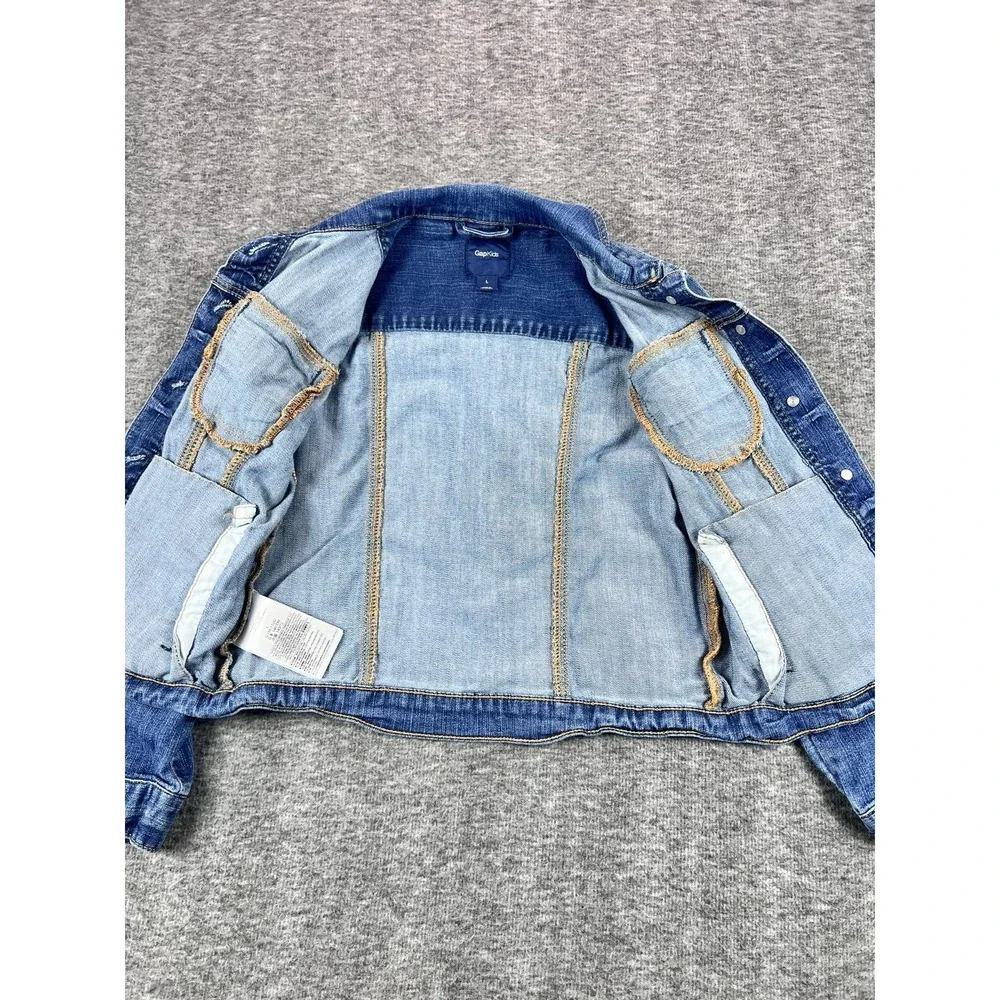 Gap Kids Denim‎ Jacket Size L 10-11 Blue Stretch Jean Trucker Classic